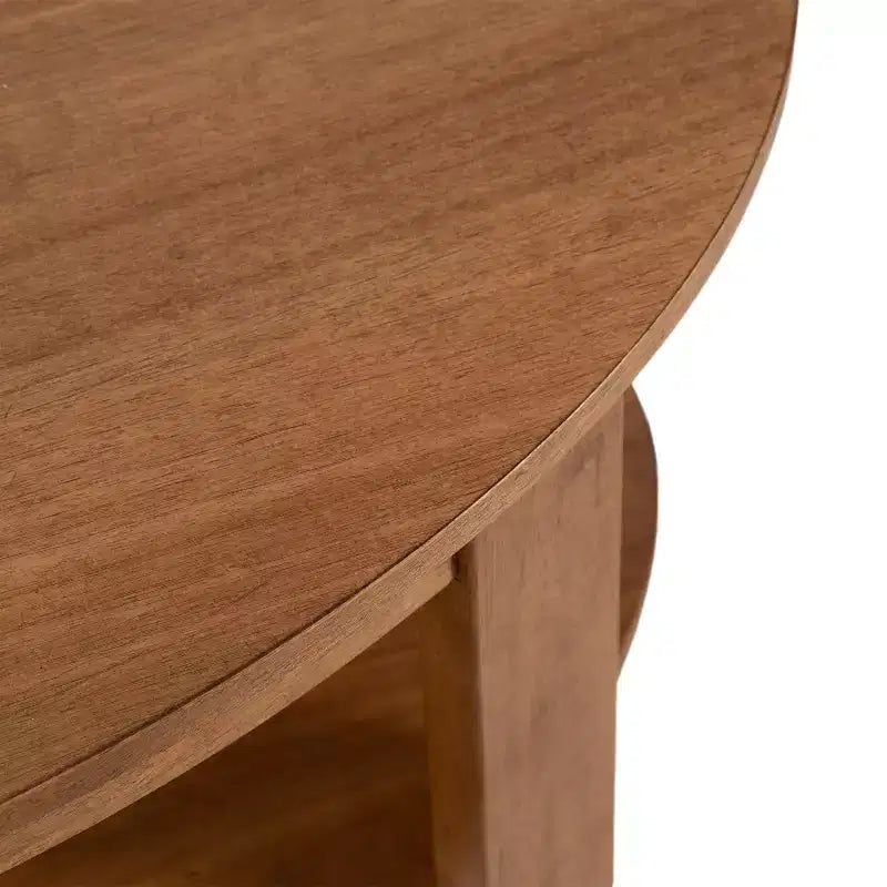 Kate and Laurel Foxford Oval Wood Coffee Table, 38x24x18, Natural