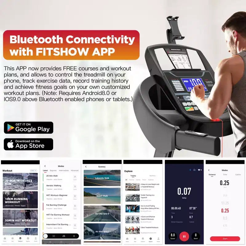 Tapis roulant pieghevole da 4,75HP, capacità 136 kg, inclinazione automatica 20%, APP intelligente con corsa/camminata virtuale, 64+3+3+1 programmi, 19 km/h, tapis roulant portatile per casa