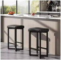 Minimalist Bar Stools with PU & Iron Frame