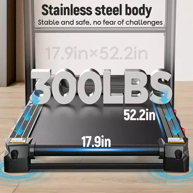 Tapis roulant pieghevole da 4.8HP con inclinazione automatica del 20%, capacità di 136 kg, velocità di 19 km/h, tapis roulant per palestra domestica con motore potente e design salvaspazio