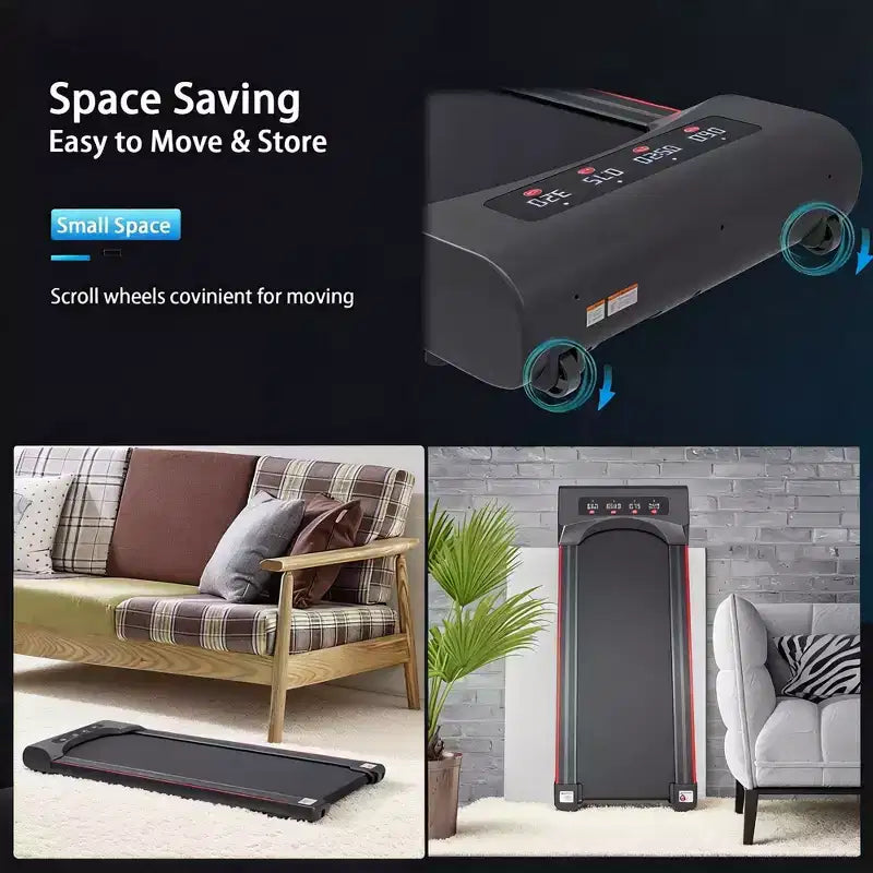 Under Desk Treadmill Machine with 300 lb Capacity, Portable Walking Pad for Home & Office, Quiet Motor, Slim Design for Daily Walking Exercise