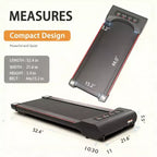 Under Desk Treadmill Machine with 300 lb Capacity, Portable Walking Pad for Home & Office, Quiet Motor, Slim Design for Daily Walking Exercise