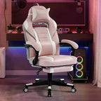 Acekool Sedia da gaming ergonomica per adulti, in pelle PU, massaggio lombare, poggiapiedi, regolabile, per ufficio o gaming