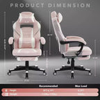 Acekool Sedia da gaming ergonomica per adulti, in pelle PU, massaggio lombare, poggiapiedi, regolabile, per ufficio o gaming