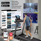 2.75HP Folding Treadmill w/ 300lb Capacity & Incline, 71Programs, Smart APP, HiFi Stereo Speakers, 7.5MPH Portable Treadmill for Home Jogging Walking