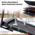 2.75HP Folding Treadmill w/ 300lb Capacity & Incline, 71Programs, Smart APP, HiFi Stereo Speakers, 7.5MPH Portable Treadmill for Home Jogging Walking