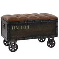 vidaXL Storage Bench with Castors 31.7 Solid Wood Fir