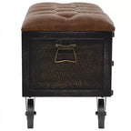 vidaXL Storage Bench with Castors 31.7 Solid Wood Fir