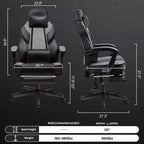 Celebalcony Gaming Chairs for Adults with Footrest, High Back, with Massage Lumbar Support, 360 Swivel Height Adjustable Computer Chairs