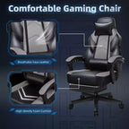 Celebalcony Gaming Chairs for Adults with Footrest, High Back, with Massage Lumbar Support, 360 Swivel Height Adjustable Computer Chairs