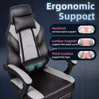 Celebalcony Gaming Chairs for Adults with Footrest, High Back, with Massage Lumbar Support, 360 Swivel Height Adjustable Computer Chairs