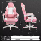 Celebalcony Gaming Chairs for Adults with Footrest, High Back, with Massage Lumbar Support, 360 Swivel Height Adjustable Computer Chairs
