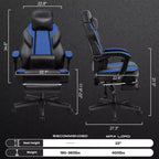 Celebalcony Gaming Chairs for Adults with Footrest, High Back, with Massage Lumbar Support, 360 Swivel Height Adjustable Computer Chairs