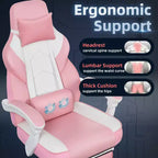 Celebalcony Gaming Chairs for Adults with Footrest, High Back, with Massage Lumbar Support, 360 Swivel Height Adjustable Computer Chairs