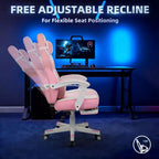 Celebalcony Gaming Chairs for Adults with Footrest, High Back, with Massage Lumbar Support, 360 Swivel Height Adjustable Computer Chairs