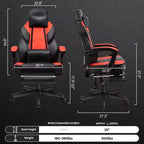 Celebalcony Gaming Chairs for Adults with Footrest, High Back, with Massage Lumbar Support, 360 Swivel Height Adjustable Computer Chairs
