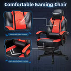 Celebalcony Gaming Chairs for Adults with Footrest, High Back, with Massage Lumbar Support, 360 Swivel Height Adjustable Computer Chairs