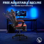 Celebalcony Gaming Chairs for Adults with Footrest, High Back, with Massage Lumbar Support, 360 Swivel Height Adjustable Computer Chairs