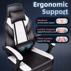 Celebalcony Gaming Chairs for Adults with Footrest, High Back, with Massage Lumbar Support, 360 Swivel Height Adjustable Computer Chairs