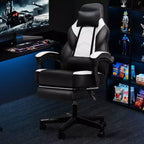 Celebalcony Gaming Chairs for Adults with Footrest, High Back, with Massage Lumbar Support, 360 Swivel Height Adjustable Computer Chairs