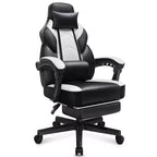 Celebalcony Gaming Chairs for Adults with Footrest, High Back, with Massage Lumbar Support, 360 Swivel Height Adjustable Computer Chairs