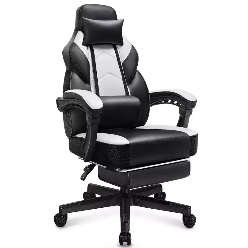 Celebalcony Gaming Chairs for Adults with Footrest, High Back, with Massage Lumbar Support, 360 Swivel Height Adjustable Computer Chairs