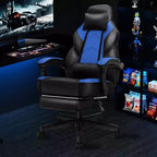 Celebalcony Gaming Chairs for Adults with Footrest, High Back, with Massage Lumbar Support, 360 Swivel Height Adjustable Computer Chairs