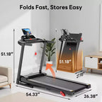 Tapis Roulant da 3,25 HP in Offerta per la Casa, Tapis Roulant Elettrico con Capacità di 136 kg, Tapis Roulant Pieghevole con Inclinazione, Macchina da Corsa con 64 Programmi Preimpostati