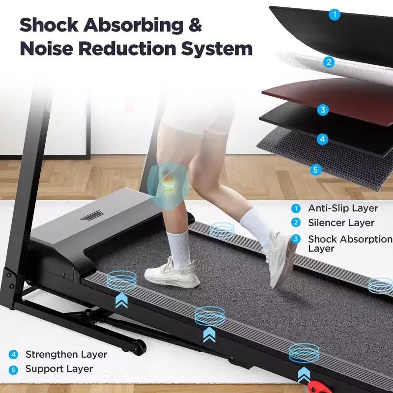 Tapis Roulant da 3,25 HP in Offerta per la Casa, Tapis Roulant Elettrico con Capacità di 136 kg, Tapis Roulant Pieghevole con Inclinazione, Macchina da Corsa con 64 Programmi Preimpostati