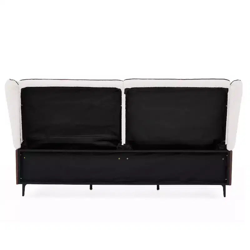 Christopher Knight Home Zewa Letto a piattaforma moderno in similpelle king size con testiera ad ala Teddy