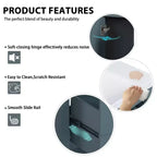 Mobile Bagno da 90 cm con Lavabo, Mobiletto a Terra con Cassetti e Ante a Chiusura Ammortizzata, Mobile da Bagno Singolo in Legno