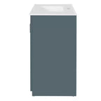 Mobile Bagno da 90 cm con Lavabo, Mobiletto a Terra con Cassetti e Ante a Chiusura Ammortizzata, Mobile da Bagno Singolo in Legno