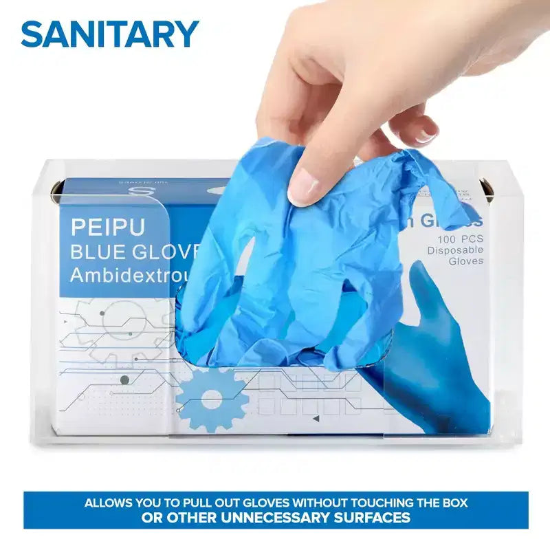 Stock Your Home Acrylic Wall Mount Single Gloves or Tissue Box Dispenser
