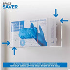 Stock Your Home Acrylic Wall Mount Single Gloves or Tissue Box Dispenser
