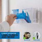 Stock Your Home Acrylic Wall Mount Single Gloves or Tissue Box Dispenser
