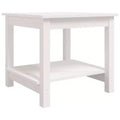 vidaXL Coffee Table White Solid Pine Wood - 19.7 x 19.7 x 17.7