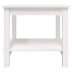 vidaXL Coffee Table White Solid Pine Wood - 19.7 x 19.7 x 17.7