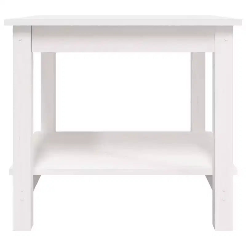 vidaXL Coffee Table White Solid Pine Wood - 19.7 x 19.7 x 17.7
