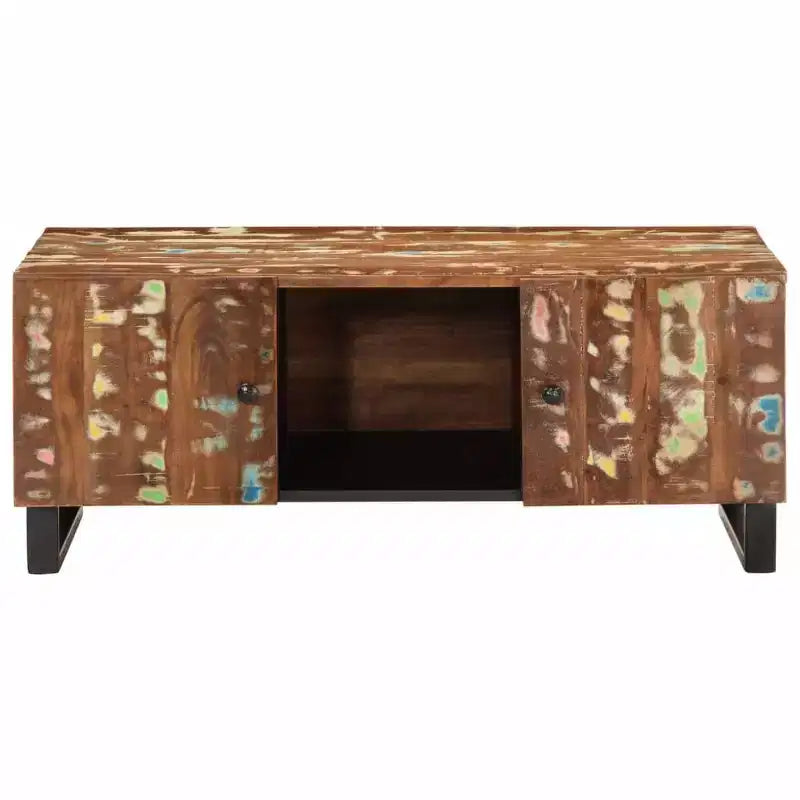 vidaXL Coffee Table Mixed Colors Solid reclaimed wood