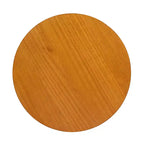 Round Rattan Side Table Rubber Solid Wood Accent Table, 15.7 End Table - ModernLuxe