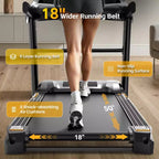 Treadmll for Home, 5.1HP Treadmill with 20% Incline, Treadmills with 400lbs Weight Capacity, 12MPH Treadmill with 64 Preset Programs, Home&Office&Gym