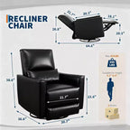 Swivel Rocking Nursery Recliner Chair Rocker Recliner Glider Deep Seat Sofa Chair with high Backrest