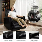 Swivel Rocking Nursery Recliner Chair Rocker Recliner Glider Deep Seat Sofa Chair with high Backrest