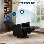 Swivel Rocking Nursery Recliner Chair Rocker Recliner Glider Deep Seat Sofa Chair with high Backrest