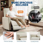 Swivel Rocking Nursery Recliner Chair Rocker Recliner Glider Deep Seat Sofa Chair with high Backrest