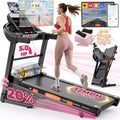 Treadmill Clearances,5.0 HP Folding Treadmill with 20-Level Adjustable Incline,12 mph Speed,Treadmill 400 lb Capacity,105 Preset Training Program