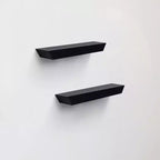 18.11 Black Floating Shelf C invisible-bracket wood wall mount, perfect bathroom/bedroom/kitchen dcor or book/plant display, easy install.