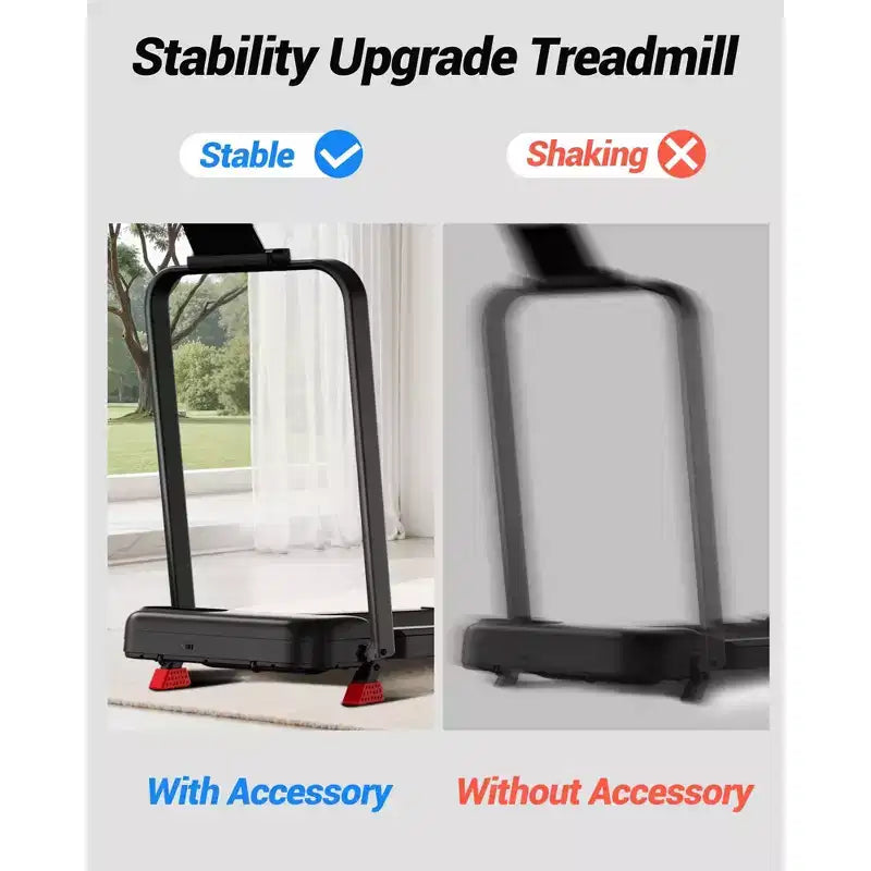 15% Incline Walking Pad Treadmill with Handle Bar - 2.5HP Quiet Folding Treadmill for Home Office Under Desk Portable Walking Pad with 220LB Capacity