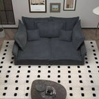 MAYEERTY 90.55 Divano Comodo Moderno Imbottito Cloud, Divani con Seduta Profonda e Cuscini Grandi Multipli Grigio
