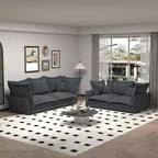 MAYEERTY 90.55 Divano Comodo Moderno Imbottito Cloud, Divani con Seduta Profonda e Cuscini Grandi Multipli Grigio